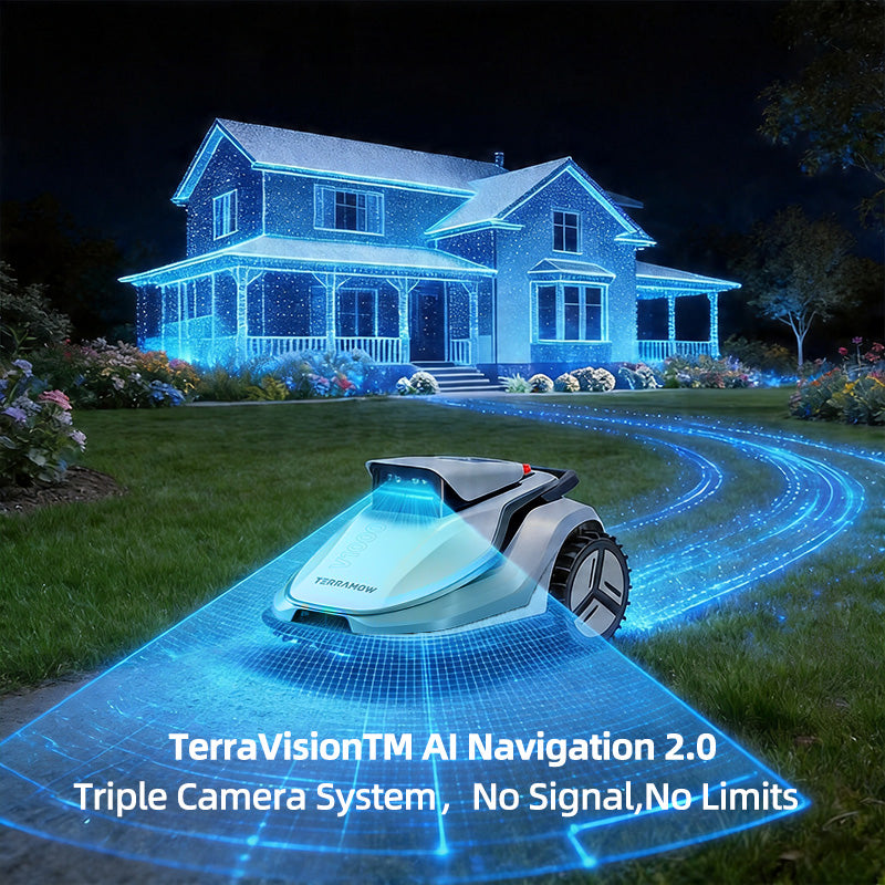 Triple-Cam AI Vision Robot Mower V1000