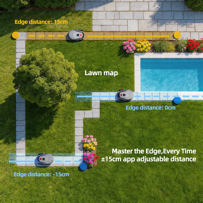 Triple-Cam AI Vision Robot Mower V1000