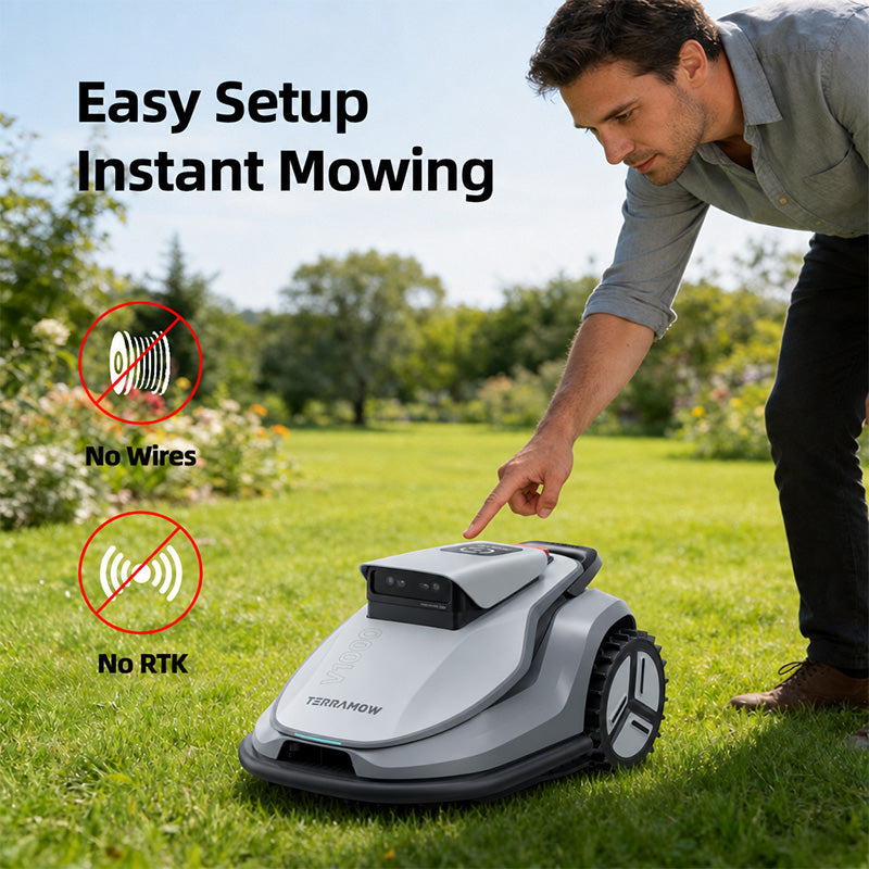 Triple-Cam AI Vision Robot Mower V1000