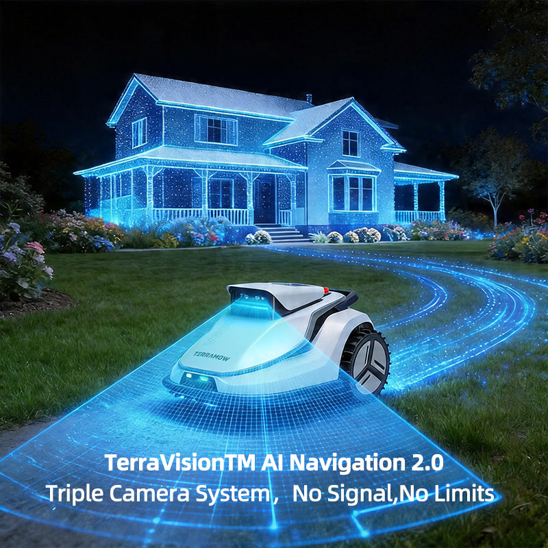 Triple-Cam AI Vision Robot Mower V600