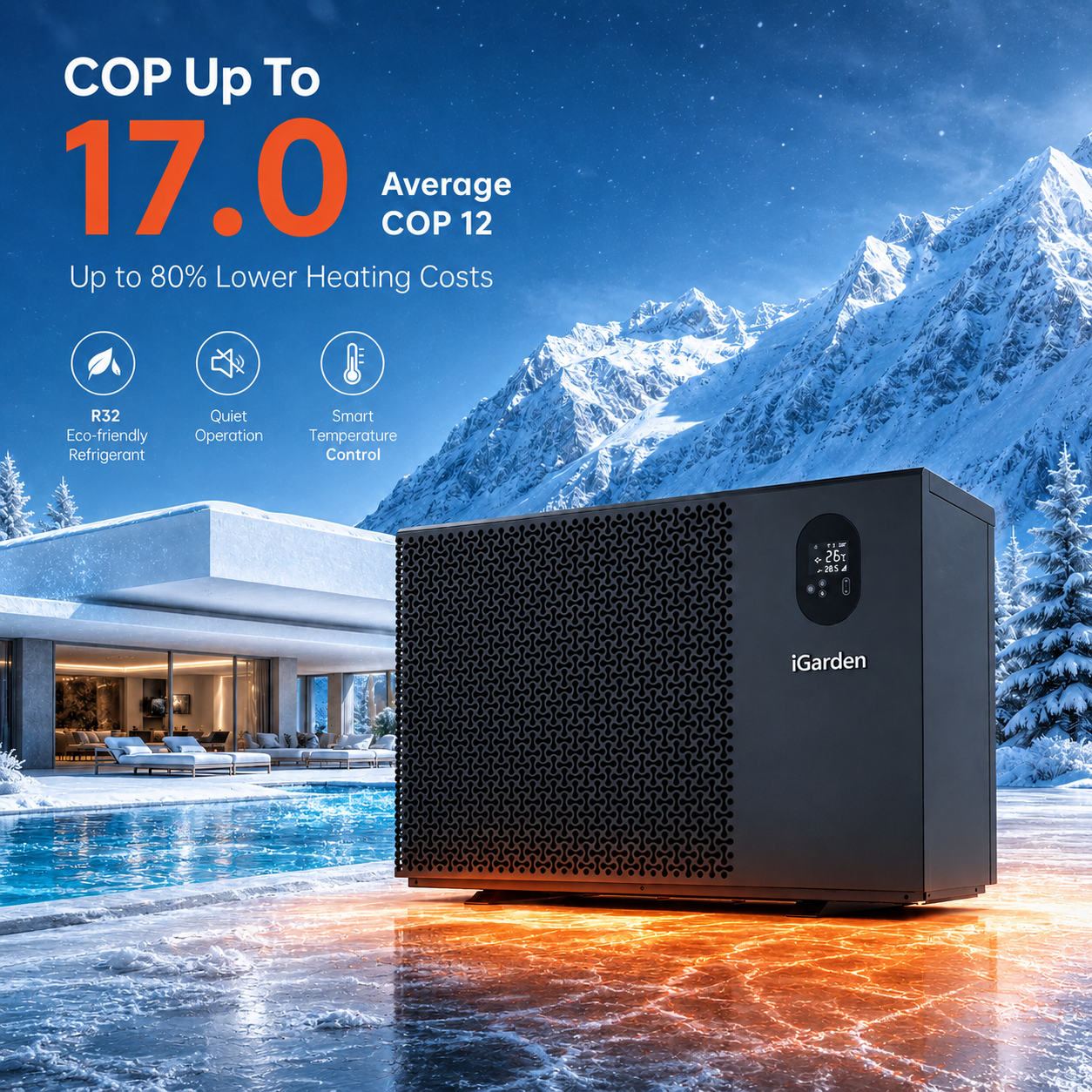 TurboSilence® Full-Inverter Pool Heat Pump