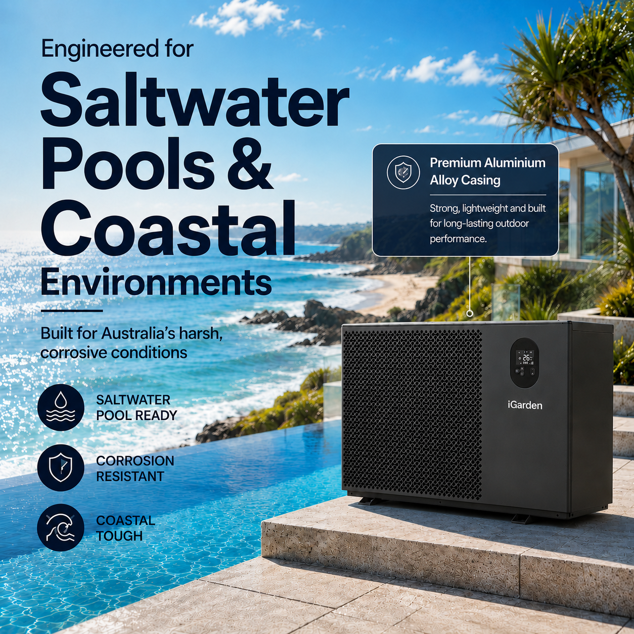 TurboSilence® Full-Inverter Pool Heat Pump