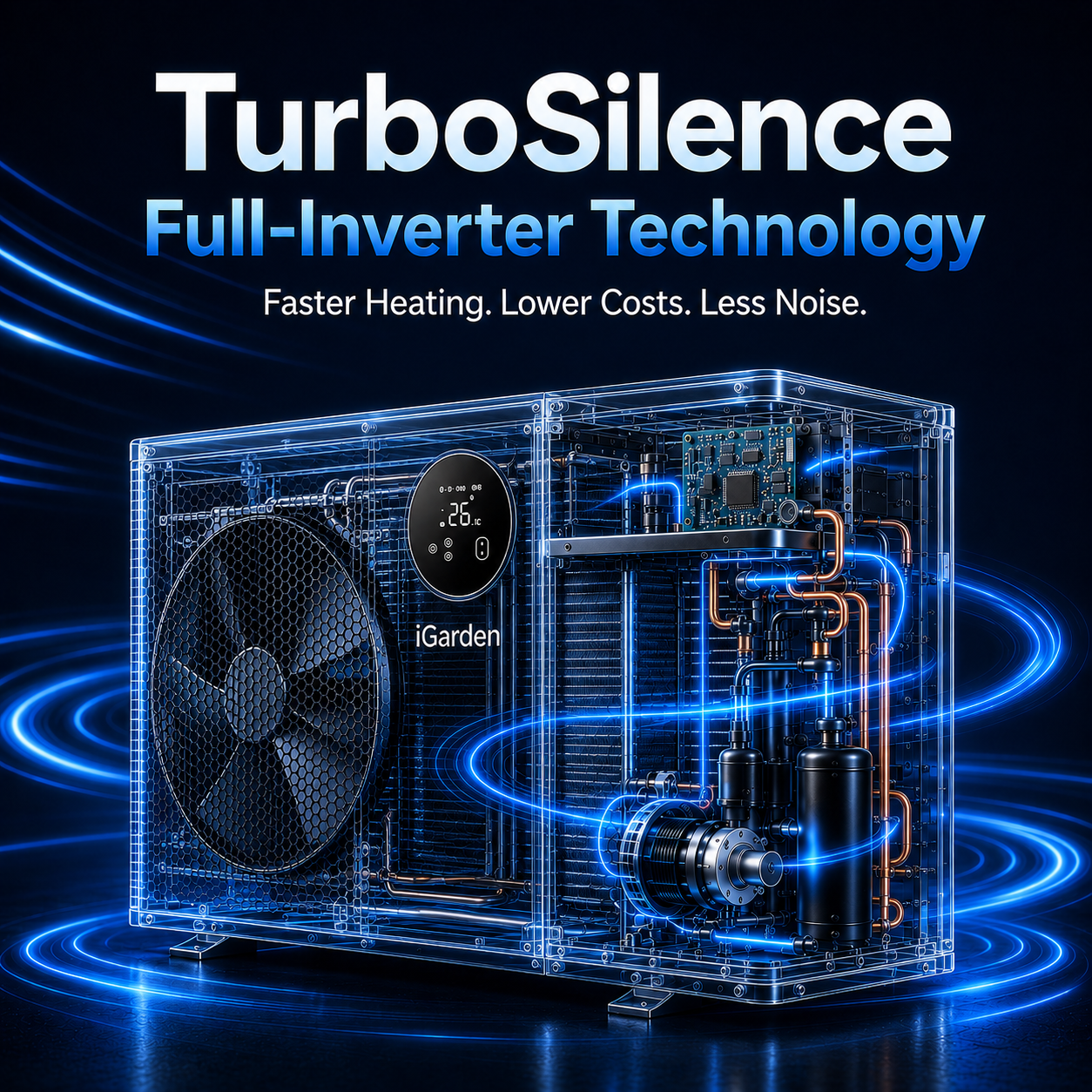 TurboSilence® Full-Inverter Pool Heat Pump