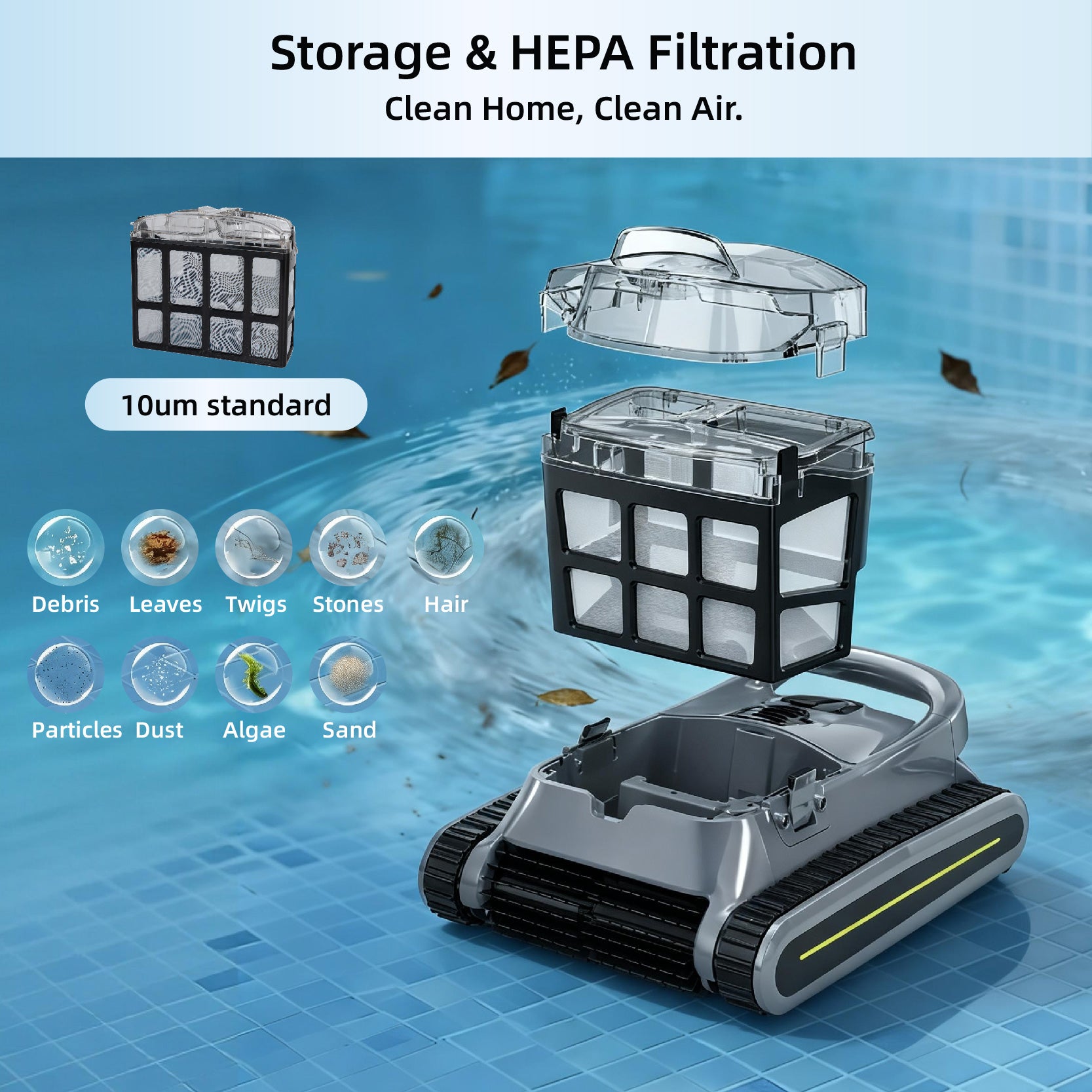 Cordless Robotic Pool Vacuum 2026 | Removable & Replaceable Battery