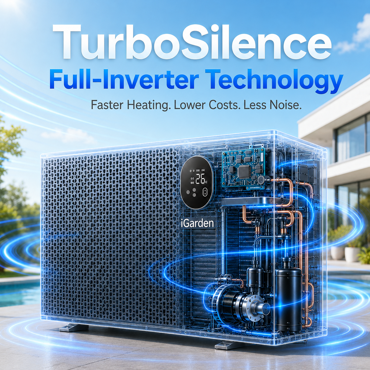 TurboSilence® Full-Inverter Pool Heat Pump